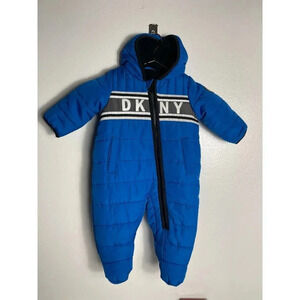 Donna Karan DKNY Baby Boy One Piece Puffer Coat Jacket Snowsuit Pram 6-9 Month